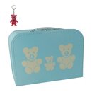 Kinderkoffer hellblau mit Teddys 45 cm inkl. 1...