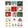 100 Weihnachtsaufkleber XMAS mit verschiedenen Motiven 40 x 35 mm