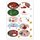 100 Weihnachtsaufkleber XMAS mit verschiedenen Motiven oval 60 x 35 mm