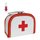 Arztkoffer (mit Borde) weiß mit rotem Kreuz 20 cm inkl. 1 Reflektorbärchen