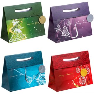 TSI 12er Pack Weihnachtstüte Geschenktüten Weihnachten Elegant