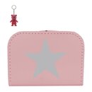 Kinderkoffer rosa mit Stern grau 30 cm inkl. 1...