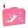 Kinderkoffer pink mit Fee weiß 16 cm inkl. 1 Reflektorbärchen