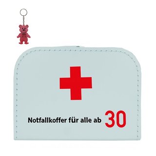 Notfallkoffer weiß "30 Jahre" 30 cm inkl. 1 Reflektorbärchen