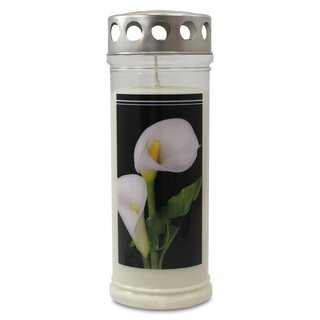 12 Gedenkkerzen Calla ca. 75 x 210 mm