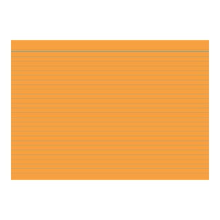 Karteikarten DIN A4 quer liniert 100er Pack orange