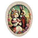 3er Set Bilderostereier Eier zum Befüllen "Familie Hase" 15 cm