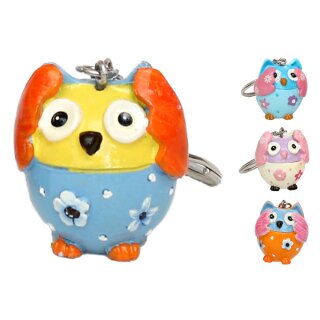 Schlüsselanhänger "Eule" in Geschenktüte sortiert