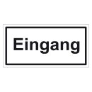 Türhinweisschild "Eingang", Folie selbstklebend,  200 x 100 mm, 3 Stück/Bogen