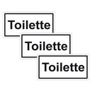 Türhinweisschild "Toilette" 3er Pack Folie...