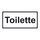 Türhinweisschild "Toilette" 3er Pack Folie selbstklebend 200 x 100 mm