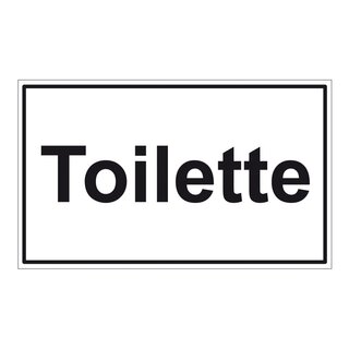 Türhinweisschild Toilette 3er Pack Folie selbstklebend 250 x 150 mm