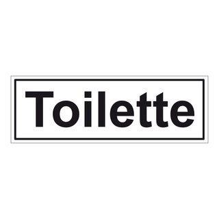 Türhinweisschild Toilette 3er Pack Folie selbstklebend 297 x 100 mm
