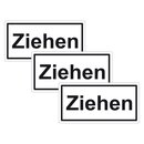 Türhinweisschild "Ziehen" 3er Pack Folie selbstklebend 100 x 50 mm