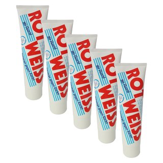 Dental Zahncreme Rot Weiss 5er Pack (5 x 100 ml)