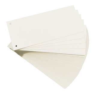 2er Pack Trennstreifen gelocht rechteckig (2 x 100 Stück) weiß