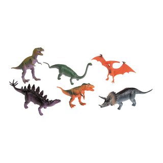Spielzeugtiere Dinosaurier groß, Kunststoff 6 Stück pro Beutel