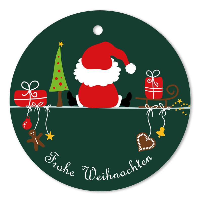 25er Pack Geschenkanhänger "Frohe Weihnachten" ca. Ø 95 mm