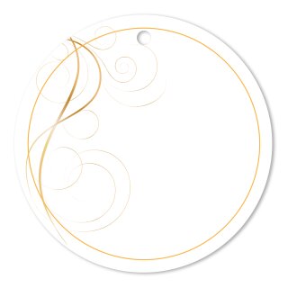 25 Geschenkanhänger 'Frohe Weihnachten' Mit Weihnachtsmann-Motiv – Matt, Goldverziert, 55x55 Mm