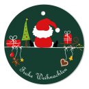 25er Pack Geschenkanhänger "Frohe Weihnachten" Weihnachtsmann ca. Ø 95 mm