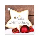 25er Pack Geschenkanhänger "Frohe Weihnachten" Stern ca. 55 x 55 mm