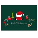 5er Pack Klappkarten mit Umschlag Weihnachtskarte "Weihnachtsmann"