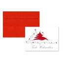 5er Pack Klappkarten mit Umschlag Weihnachtskarte Tannenbaum