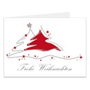 5er Pack Klappkarten mit Umschlag Weihnachtskarte "Tannenbaum"