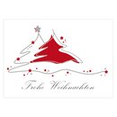 5er Pack Klappkarten mit Umschlag Weihnachtskarte "Tannenbaum"