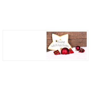 Weihnachtskarten 5er Pack – Stern-Motiv, 148x105 Mm, Matt, Mit Roten Umschlägen (DIN C6)