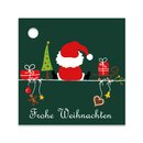 25er Pack Geschenkanhänger "Frohe Weihnachten" ca. 55 x 55 mm verschiedene Motive