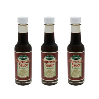 3er Pack Exzellent Worcester Sauce Dresdner Art (3 x 140 ml)