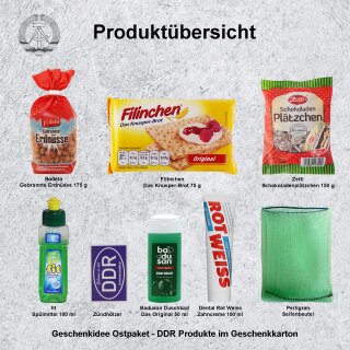 Ostpaket Kultprodukte klein mit 12 DDR-Produkten, 23,80 €