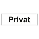 Türhinweisschild "Privat" 3er Pack Folie selbstklebend 297 x 100 mm