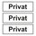 Türhinweisschild "Privat" 3er Pack Folie selbstklebend 297 x 100 mm