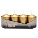 4er Tray Stumpenkerzen gold lackiert, Größe...
