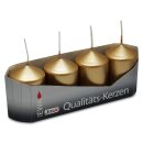 12er Pack Stumpenkerzen metallic gold, ca. 35 x 60 mm (12...