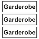 Hinweisschild "Garderobe" 3er Pack Folie selbstklebend 297 x 100 mm