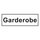 Hinweisschild "Garderobe" 3er Pack Folie selbstklebend 297 x 100 mm