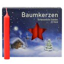 20er Pack Baumkerzen rot ca. 13 x 105 mm (20 x 20 Stück)