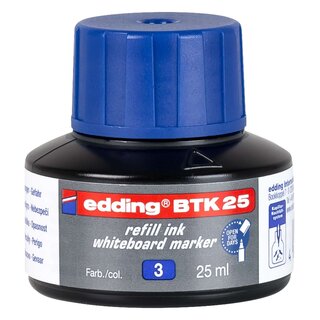 Edding BTK 25 Nachfülltusche - für Boardmarker, 25 ml, blau