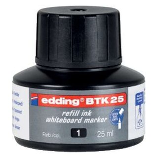 Edding BTK 25 Nachfülltusche - für Boardmarker, 25 ml, schwarz