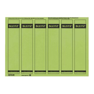 Leitz 1686 PC-beschriftbare Rückenschilder - Papier, kurz/schmal, 150 Stück, grün