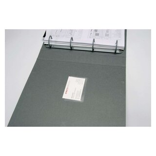 Q-Connect Visitenkartentaschen - Öffnung an der langen Seite, 9,3 x 5,6 cm, 100 Stück