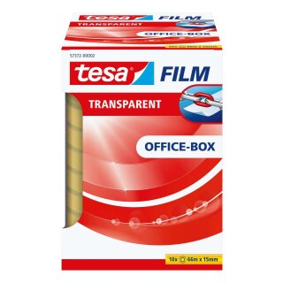 Tesa® Klebefilm Office Box - transparent 10 St., Bandgröße (L x B): 66 m x 15 mm