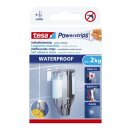 Tesa® Powerstrips® Waterproof - ablösbar, Tragfähigkeit 2 kg, weiß