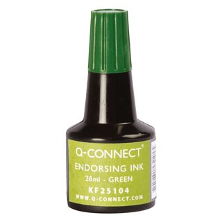 Q-Connect Stempelfarbe - ohne Öl, grün
