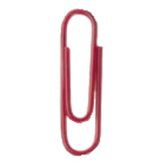 Alco Briefklammer, Metall, kunststoffüberzogen, 26 mm, rot, Dose 1000 Stück