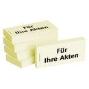 Bedruckte Haftnotizen - Text: Für Ihre Akten