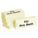 Haftnotizen "Für Ihre Bank" - 75 x 35 mm,...